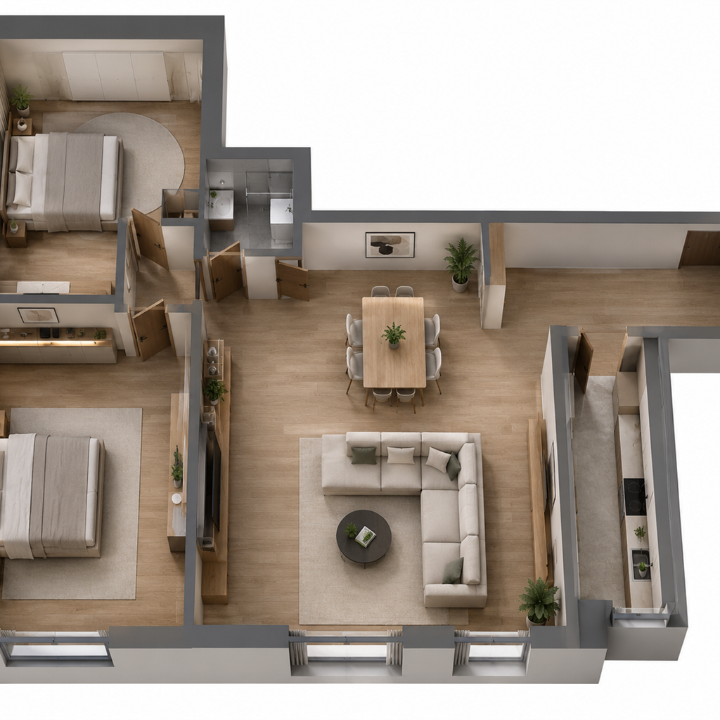 Ampio Tricale di 100 mq con Garage – Desenzano del Garda (Zona Stazione)