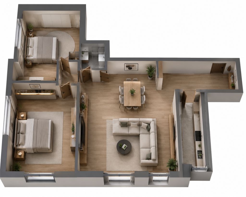 Ampio Tricale di 100 mq con Garage – Desenzano del Garda (Zona Stazione)